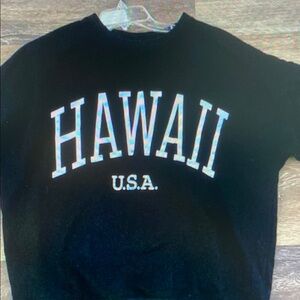Tiare Hawaii Black "HAWAII U.S.A." Crewneck Sweatshirt